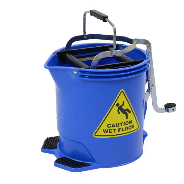 28560 EDCO 15L Metal Wringer Bucket - Blue