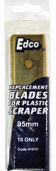 41010 EDCO REPLACEMENT BLADES FOR PLASTIC SCRAPER 95 MM – 10PK