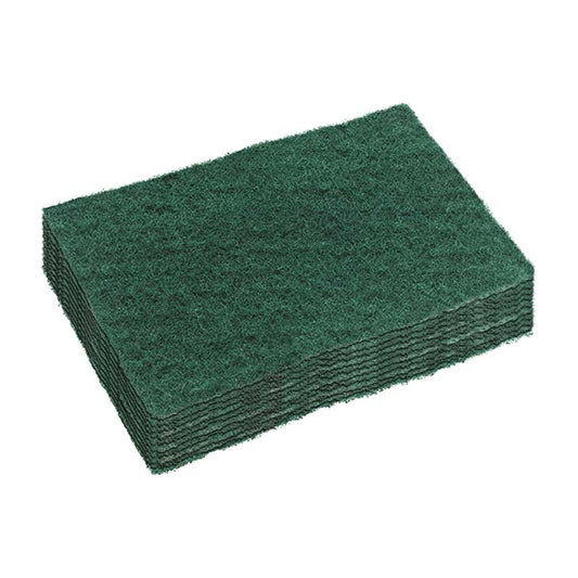 165847 #100 Green Scourer Pad 15cm x 10cm / 10 pack
