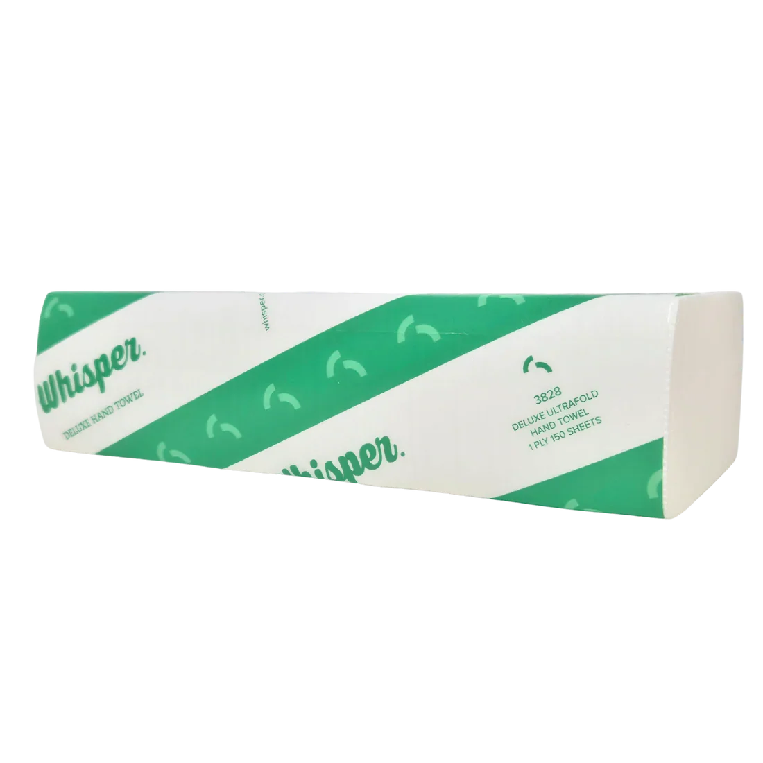 3828 WHISPER DELUXE ULTRA FOLD TOWEL 23 X 24CM 2400 SHEET/CTN