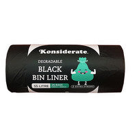 B05525 | 55L Black HD Degradable Bin Liner / 10 rolls x 25 bags