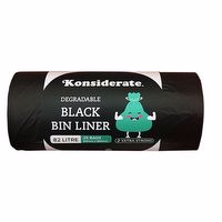 B08225 | 82L Heavy Duty Black Degradable Bin Liner / Ctn 200