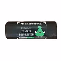 B14025 | 140L Heavy Duty Black Degradable Bin Liner / Ctn 200