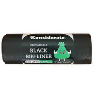 B24025 | 240L Heavy Duty Black Degradable Bin Liner / Ctn 100