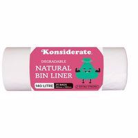 N14025 | 140L Heavy Duty Natural Degradable Bin Liner / Ctn 200