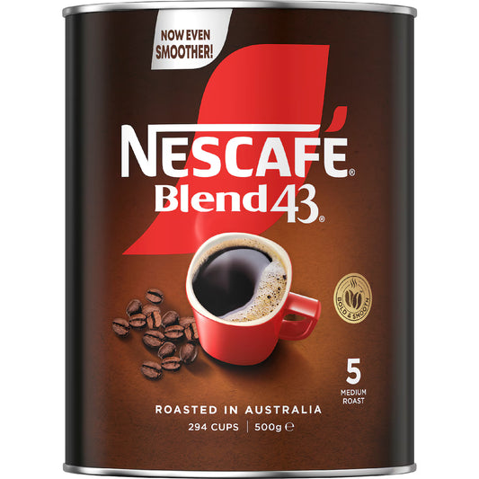305191 Nescafe Blend 43 Instant Coffee Tin 500g x 6